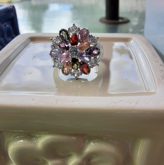 Multi-Gemstone Sterling Silver Ring - Picture 7 of 7
